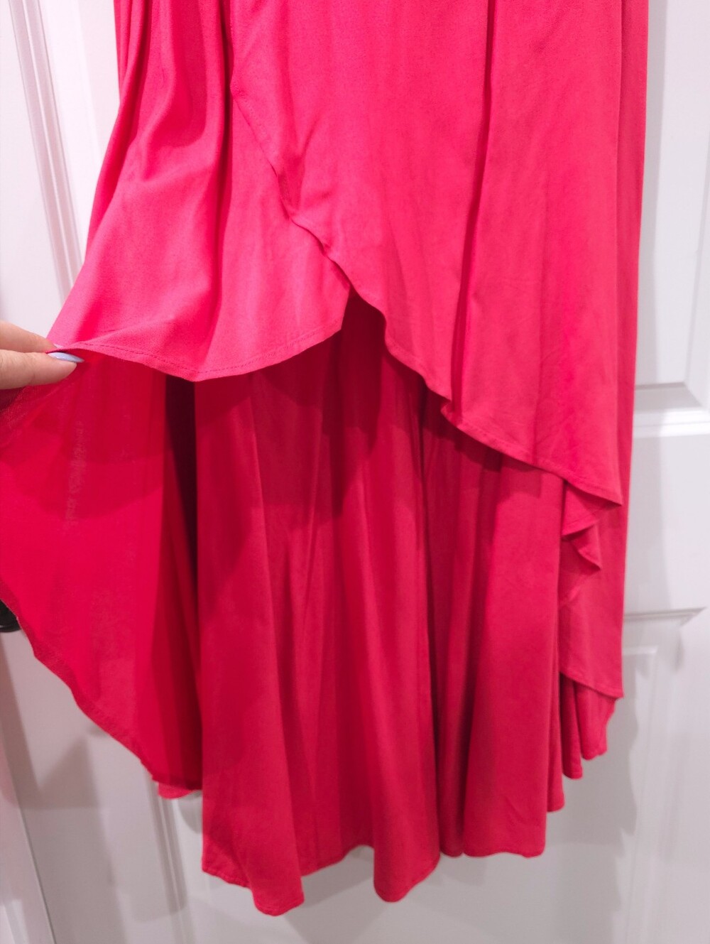 ONEILL Women’s High-Low Cascade Maxi Summer Skirt - Coral Pink 100% Viscose - Picture 4 of 12